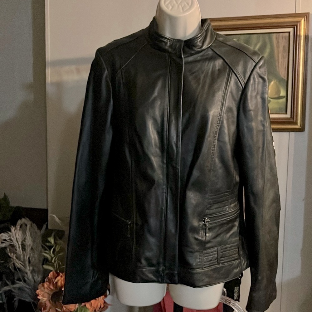 A.N.A | Y2K | GENUINE LAMB SKIN JACKET | LARGE